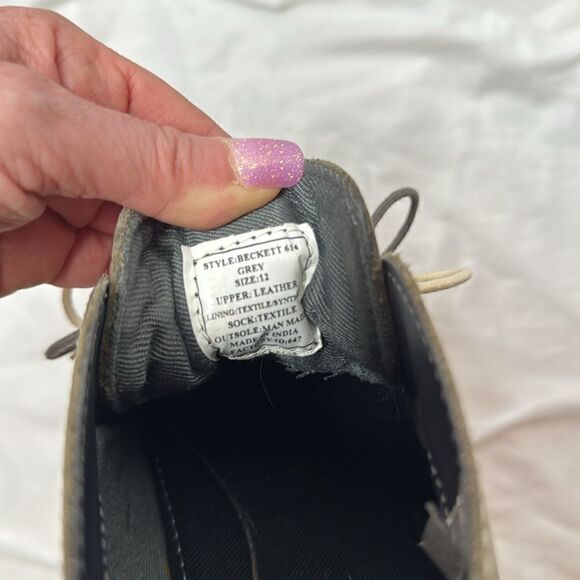 Steve Madden Grey Beckett Leather Lace Up Chukka Ankle Boots. Size 12. main image 8